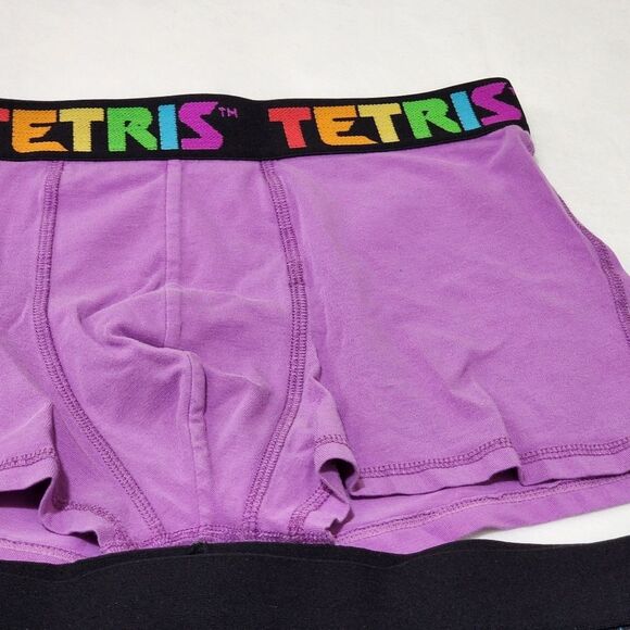 H&M Men's Tetris Game Purple Short Boxer Briefs Trunks Set of 2 Size Large L - Picture 3 of 8